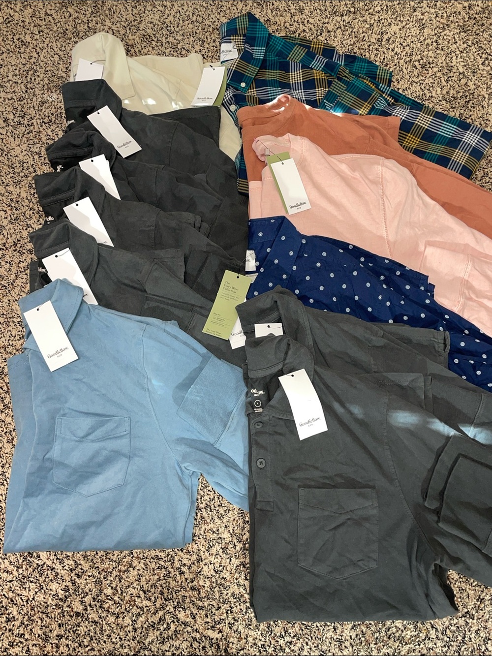 Goodfellow & Co. Mens Pocket Polo Colorful Resell Bundle Size M/L | NWT